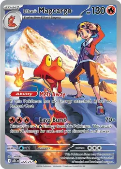 Pokemon Ethan's Magcargo - 222/217 [ME: Ascended Heroes - 222/217]Holofoil NM... - Image 1