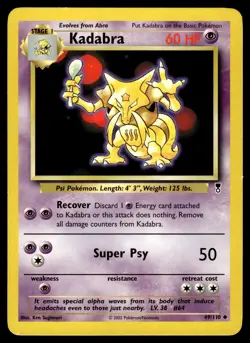 KADABRA - 32/102 Uncommon Base Set Pokemon MP - Image 1