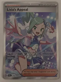 Lisia's Appeal 234/191 SV08 Surging Sparks UR Holo Full Art NM Pokemon TCG - Image 4