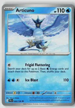 ARTICUNO 032/159 JOURNEY TOGETHER POKEMON UNCOMMON NEAR MINT NM - Image 1