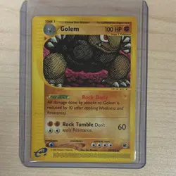 Pokemon TCG Golem 49/165 Expedition Stage 2 100HP Non-Holo Rare English 2002 - Image 1