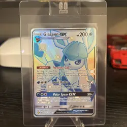 Pokemon TCG Glaceon GX Full Art SV55/SV94 NM Sun&Moon Hidden Fates Shiny Vault - Image 1