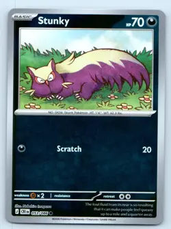 Stunky 053/086 Common Chaos Rising Pokemon Reverse Holo Near Mint - Image 1