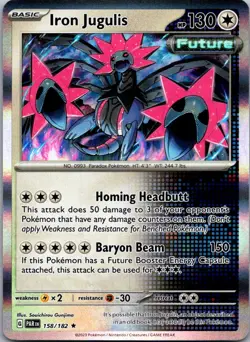 Iron Jugulis 158/182 Rare Paradox Rift Pokemon Holo Near Mint - Image 1
