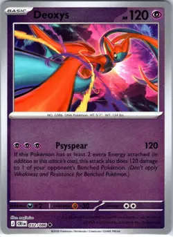 Deoxys 032/086 Uncommon Chaos Rising Pokemon Reverse Holo Near Mint - Image 1