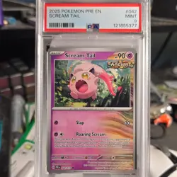 Pokemon Scream Tail Uncommon PSA 9 Mint Sv: Prismatic Evolutions 042/131 - Image 1