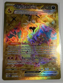 Pokemon Charizard ex Full Art Holo 228/197 Obsidian Flames Hyper Rare EX 330 HP - Image 1
