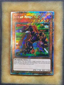 Yugioh Strike Ninja RA03-EN131 Platinum Secret Rare 1st Ed NM - Image 1