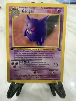 Gengar NM Pokemon TCG 20/62 Fossil 1st Edition Non Holo Rare Card - Image 1