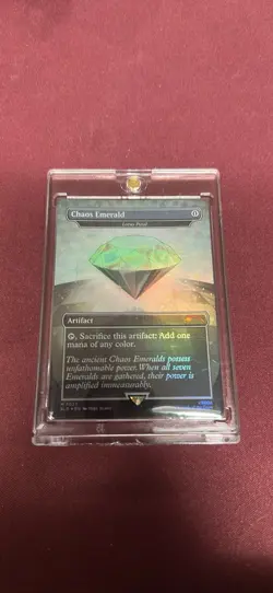 Magic The Gathering Sonic Secret Lair Chaos Emerald Lotus Petal 7037 Foil White - Image 1