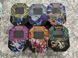 6x Empty Pokemon Tins EX TCG R Good Condition NO Cards Included - Image 1
