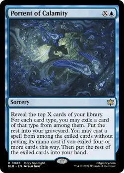 Bloomburrow Magic: The Gathering Portent of Calamity foil mtg - Image 1