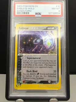 2003 POKEMON EX SANDSTORM #10 SABLEYE HOLO PSA 8 10/100 - Image 1