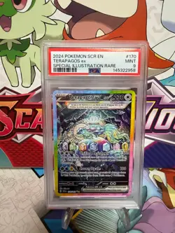 PSA 9 Terapagos ex 170/142 SIR - Stellar Crown - Pokemon TCG - SHIPS FAST - Image 1