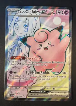 Pokemon Lillie's Clefairy Ex 173/159 Ultra Rare Holo - Image 1