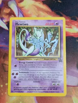 Pokemon TCG Mewtwo #12 Black Star Promo Vintage 1999 - Image 3