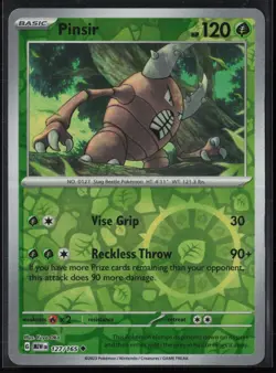 Pinsir 127/165 Uncommon 151 Pokemon Reverse Holo Near Mint - Image 1