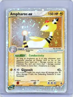 Ampharos ex 89/97 Holo EX Rare Dragon Pokemon Holo Damaged - Image 1