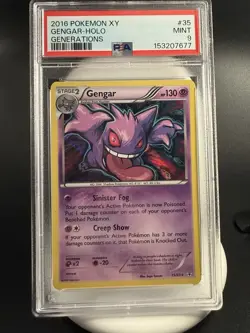 2016 Pokemon XY Generations Gengar 35/83 Holo Rare English PSA 9 - Image 1