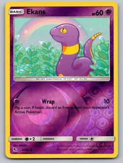 Ekans 25/68 Common Hidden Fates Pokemon Reverse Holo Near Mint - Image 1