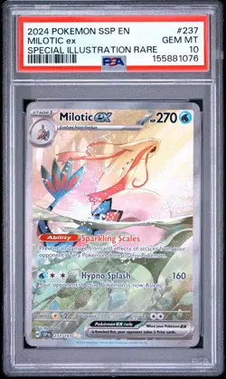 2024 POKEMON SSP EN-SURGING SPARKS SPECIAL ILLUSTRATION RARE MILOTIC EX PSA 10 - Image 1