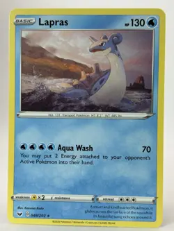 Pokemon - Lapras 048/202 - Swsh03: Darkness Ablaze - Rare Regular - NM - Image 1