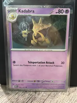 Pokemon Kadabra 064/165 Scarlet & Violet 151 Cosmos Holo Promo Near Mint - Image 1