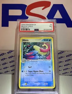 2005 Pokemon EX Emerald #8 Milotic Holo PSA 7 NM - Image 1