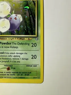 Pokemon Jumpluff 7/111 Holo Rare Neo Genesis WOTC LP - Image 4