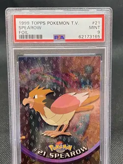 1999 topps pokemon spearow foil psa 9 - Image 1