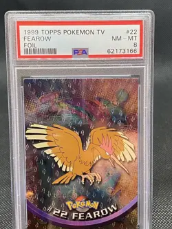 1999 topps pokemon fearow foil psa 8 - Image 1