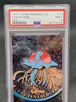 1999 topps pokemon tentacruel foil psa 9 - Image 1