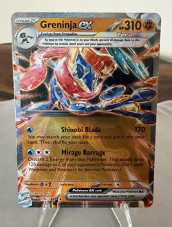 Greninja ex 106/167 Double Rare Twilight Masquerade Pokemon Holo Near Mint - Image 1