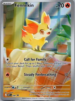 Fennekin 080 ME: Mega Evolution Promo Pokemon TCG Holo P NM - Image 1