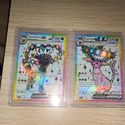 Pokemon TCG Prismatic Evolutions Umbreon 176 & Espeon 175 Ultra Rare Promo NM - Image 1