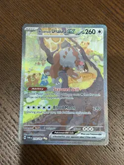 Pokemon TCG Twilight Masquerade Bloodmoon Ursaluna ex 216 SIR LP - Image 1