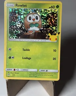 Pokemon Company Rowlet 007/025 McDonald's 25th Anniversary Holo Promo EN 2021 - Image 2