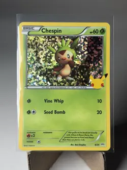 Chespin 006/025 Pokemon's 25th Anniversary Holo McDonald’s English 2021 - Image 1