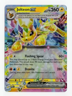 Jolteon ex Double Rare 030/131 Pokemon TCG Prismatic Evolutions Double Rare NM - Image 1