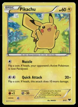 Pikachu 005/012 Holo Promo McDonald's Promos 2014 Pokemon Holo DMG - Image 1