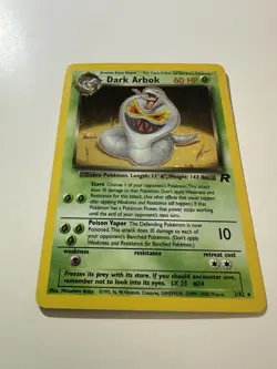 Pokemon TCG Dark Arbok Team Rocket Holo Unlimited Holo Rare 2/82 LP - Image 1
