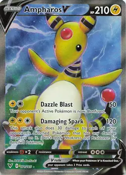 Ampharos V 171/185 Ultra Rare Vivid Voltage Pokemon Holo Near Mint - Image 1
