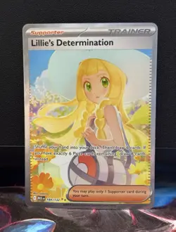 Pokemon TCG Lillie's Determination 184/132 ME01 Mega Evolution Full Art Holo EN - Image 1