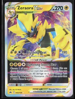 Zeraora VSTAR 055/159 - Pokemon Crown Zenith - Holo VSTAR Rare - NM - Image 1