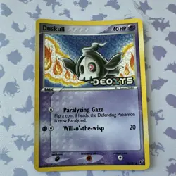 Pokemon TCG Duskull Deoxys Reverse Holo Common 40 HP 58/107 English 2005 - Image 2