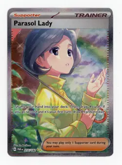 Parasol Lady 255/182 Special Illustration Rare Pokemon TCG SV04: Paradox Rift NM - Image 1