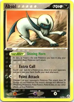 Absol 15/92 Rare Legend Maker Pokemon Moderately Played - Image 1