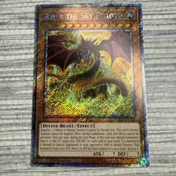 Yugioh Slifer the Sky Dragon RA03-EN244 Platinum Secret Rare 1st Edition - Image 1
