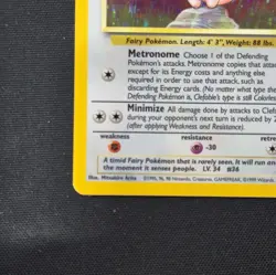 Pokemon Clefable 1/64 Scale Jungle Base Set Holo Card HP - Image 3