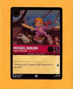 2024 Disney Lorcana TCG Azurite Sea FOIL #111 Michael Darling -Playful Swordsman - Image 1